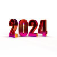 Happy new year 2024 golden 3d numbers with Happy New Year 2024 Golden 3d Numbers With Luxury Text transparent background png