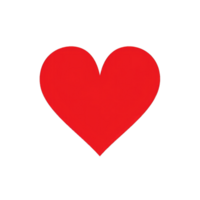 AI generated Heart, love, romance or valentine's day red png icon for apps and websites