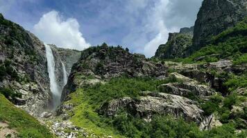 místico cascata oásis, naturezas serenidade video