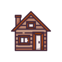 ai generado cabina casa color icono png