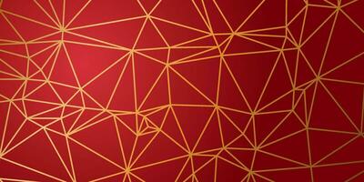 elegant red background with gold lines vector