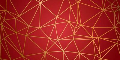 elegant red background with gold lines vector