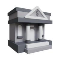 AI generated Bank building with gold coins money stack png