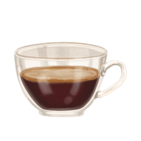 AI generated Clear ceramic teacup, Coffee cup Tea png