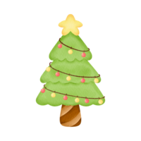 ai generado nuevo año árbol Navidad árbol png