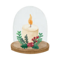 AI generated santa claus christmas frame candle png