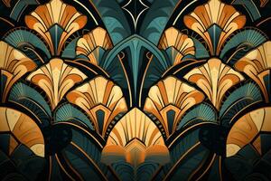 AI generated Abstract vector background. Psychedelic fractal art. Print for clothes, t-shirt, AI Generated photo