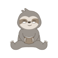 AI generated Funny cute sloth png