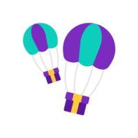 ai généré chaud air ballon logo png