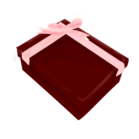 rosso regalo scatola su png transparant bacground