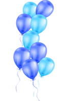 bundel van blauw helium ballonnen