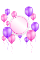 helium balloons with empty frame png