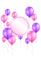 helium balloons with empty frame png