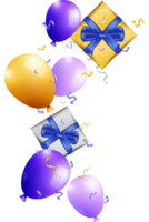 ballonnen achtergrond vlak leggen stijl voor partij evenementen, vakantie, verjaardagen, enz png
