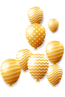 celebraciones antecedentes con dorado helio globos png