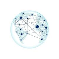 Global network connections. World map point and line composition concept of global business vector