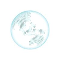 dotted globe world map vector background illustration