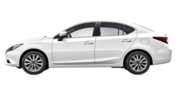 AI generated White hatchback car png