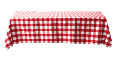 ai généré rouge à carreaux nappe de table png