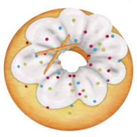 Milk Cream Cake Donut png