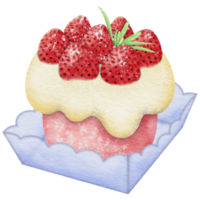 Strawberry Milk Cream Cake png