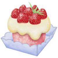 fresa Leche crema pastel png