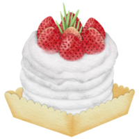 Strawberry Egg Cream Cake png