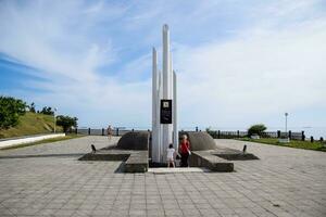 Monument dedicated to the shipwreck victims Admiral Nakhimov August 31, 1986 photo