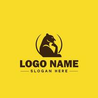 leopardo animal logo y icono limpiar plano moderno minimalista negocio y lujo marca logo diseño editable vector