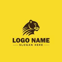 leopardo animal logo y icono limpiar plano moderno minimalista negocio y lujo marca logo diseño editable vector