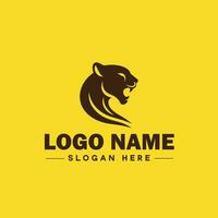 leopardo animal logo y icono limpiar plano moderno minimalista negocio y lujo marca logo diseño editable vector