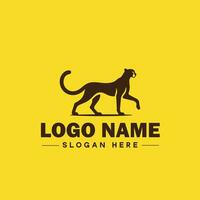 leopardo animal logo y icono limpiar plano moderno minimalista negocio y lujo marca logo diseño editable vector