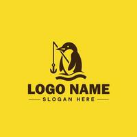 penguin logo and icon clean flat modern minimalist business and luxury brand logo design editable vector