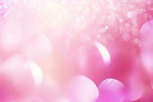 AI generated Abstract blurred pink bokeh lights background. photo