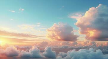 AI generated sky with clouds, sky and clouds, scenic view of clouds in the sky photo