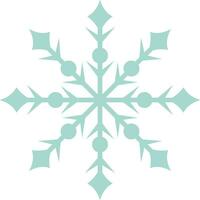 Snowflake in turquoise vector