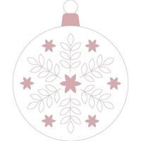 Christmas ball pink vector