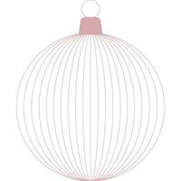 Christmas ball pink vector