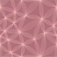 Flower seamless pattern, lineart pattern vector