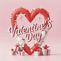 AI generated Valentine's Day love design background Ai generated photo