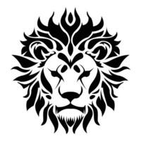 simple abstract lion head logo vector iconic illustration