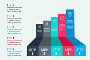 Businessman stepping up the stairs of ribbons, carrying briefcase. Business growth step infographics option. vector