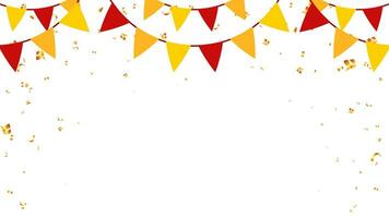 Frame paper flags hanging on a string for party celebration Chinese, eastern. element vector
