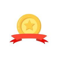 trophy icon, medal icon, winner, illustration logo simple design vector