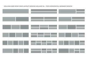 Column and Grid for Horisontal Banner Design purpose composition vol 04 vector