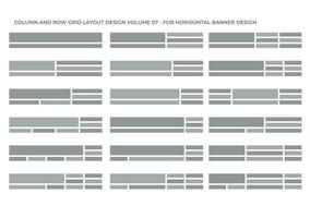 columna y cuadrícula para horisontal bandera diseño propósito composición vol 01 vector