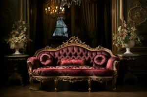 AI generated Lavish Luxury room antique. Generate Ai photo