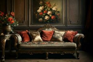 AI generated Grand Luxury room antique. Generate Ai photo