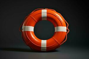 AI generated Sturdy Life buoy rescue ring. Generate AI photo