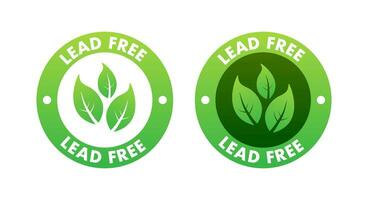 Lead free sign, label. Vector stock illustration